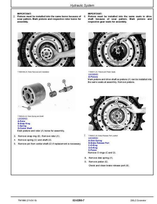 John Deere 230LC Crawler Excavators (Metric) Repair Manual (TM1666) John Deere 230LC Crawler Excavators (Metric) Repair Manual (TM1666)