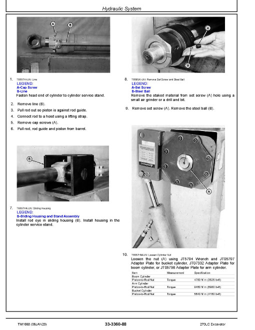 John Deere 270LC Crawler Excavators (Metric) Repair Manual (TM1668) John Deere 270LC Crawler Excavators (Metric) Repair Manual (TM1668)