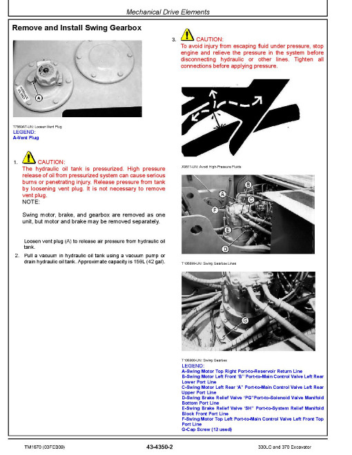 John Deere 330LC and 370 Crawler Excavators (Metric) Repair Manual (TM1670) John Deere 330LC and 370 Crawler Excavators (Metric) Repair Manual (TM1670)