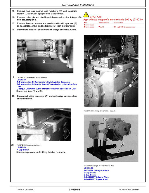 John Deere Series II 762B (SN. from 818909) Scrapers Repair Manual (TM1674) John Deere Series II 762B (SN. from 818909) Scrapers Repair Manual (TM1674)