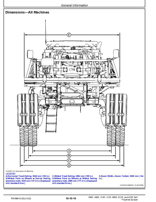 John Deere 400R, 408R, 410R, 412R, 600R, 612R and 616R Self-Propelled Sprayers (North America) Repair Manual (TM169619) John Deere 400R, 408R, 410R, 412R, 600R, 612R and 616R Self-Propelled Sprayers (North America) Repair Manual (TM169619)
