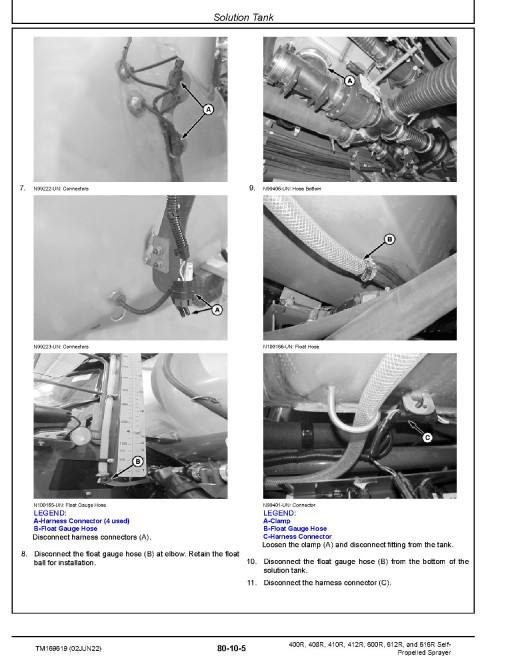 John Deere 400R, 408R, 410R, 412R, 600R, 612R and 616R Self-Propelled Sprayers (North America) Repair Manual (TM169619) John Deere 400R, 408R, 410R, 412R, 600R, 612R and 616R Self-Propelled Sprayers (North America) Repair Manual (TM169619)