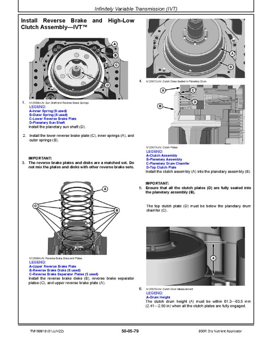 John Deere 800R Dry Nutrient Applicators (North America) Repair Manual (TM169919) John Deere 800R Dry Nutrient Applicators (North America) Repair Manual (TM169919)