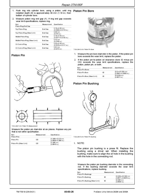 John Deere 2020A and 2030A (SN: 130001-) ProGator Utility Vehicles Technical Manual (TM170319) John Deere 2020A and 2030A (SN: 130001-) ProGator Utility Vehicles Technical Manual (TM170319)