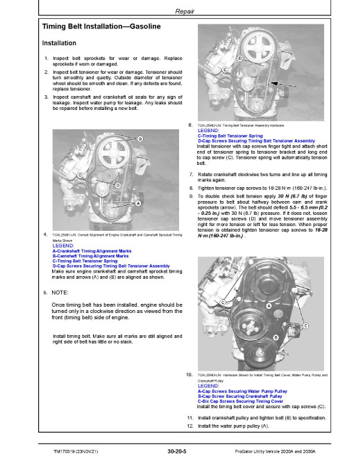 John Deere 2020A and 2030A (SN: 130001-) ProGator Utility Vehicles Technical Manual (TM170319) John Deere 2020A and 2030A (SN: 130001-) ProGator Utility Vehicles Technical Manual (TM170319)