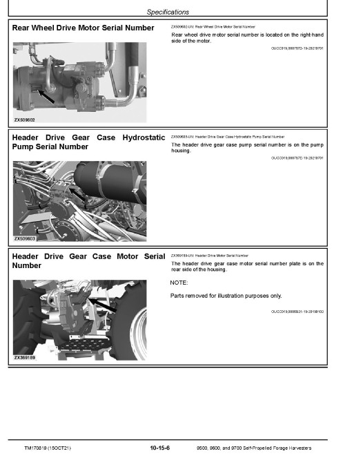 John Deere 9500, 9600 and 9700 Self-Propelled Forage Harvesters (SN: 623000-626999) Repair Manual (TM170819) John Deere 9500, 9600 and 9700 Self-Propelled Forage Harvesters (SN: 623000-626999) Repair Manual (TM170819)