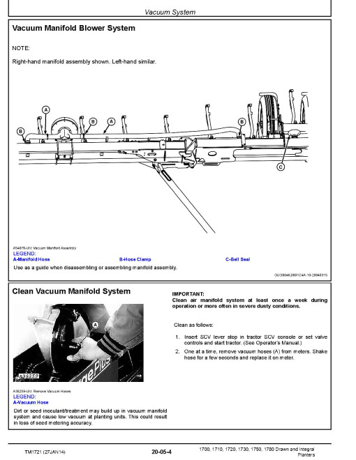 John Deere 1700, 1710, 1720, 1730, 1750 and 1780 Drawn and Integral Planters Repair Manual (TM1721) John Deere 1700, 1710, 1720, 1730, 1750 and 1780 Drawn and Integral Planters Repair Manual (TM1721)
