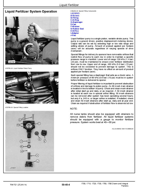 John Deere 1700, 1710, 1720, 1730, 1750 and 1780 Drawn and Integral Planters Repair Manual (TM1721) John Deere 1700, 1710, 1720, 1730, 1750 and 1780 Drawn and Integral Planters Repair Manual (TM1721)