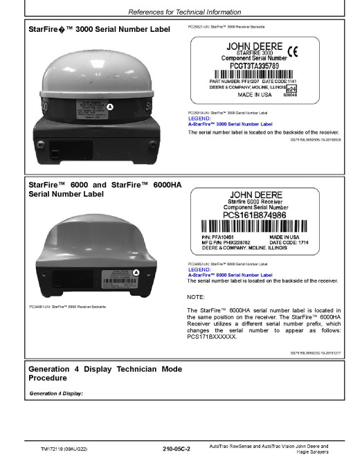 John Deere AutoTrac RowSense and AutoTrac Vision for John Deere and Hagie Sprayers MY22+ Technical Manual (TM172119) John Deere AutoTrac RowSense and AutoTrac Vision for John Deere and Hagie Sprayers MY22+ Technical Manual (TM172119)