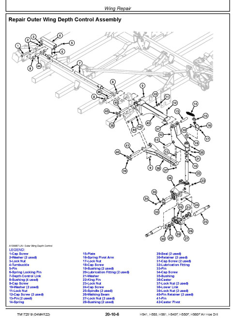 John Deere H540F, H541, H550, H550F, H560F and H561 Air Hoe Drills Technical Manual (TM172519)
