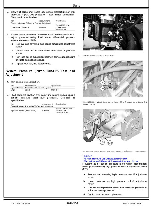 John Deere 850J Crawler Dozers with 6090HT001, 6081HT006 Engines Operation and Test Manual (TM1730) John Deere 850J Crawler Dozers with 6090HT001, 6081HT006 Engines Operation and Test Manual (TM1730)