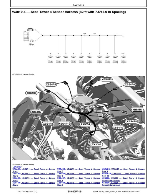 John Deere N530, N536, N540, N542, N550 and N560 No-Till Air Drill Diagnostic Manual (TM173019)
