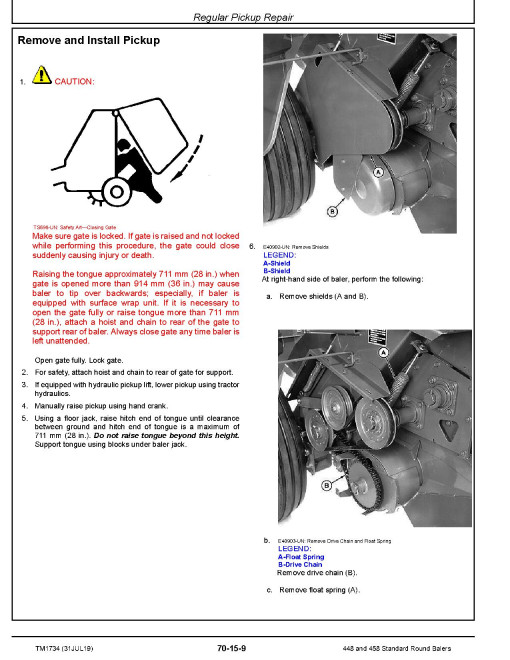 John Deere 448 and 458 Standard Round Balers Repair Manual (TM1734) John Deere 448 and 458 Standard Round Balers Repair Manual (TM1734)