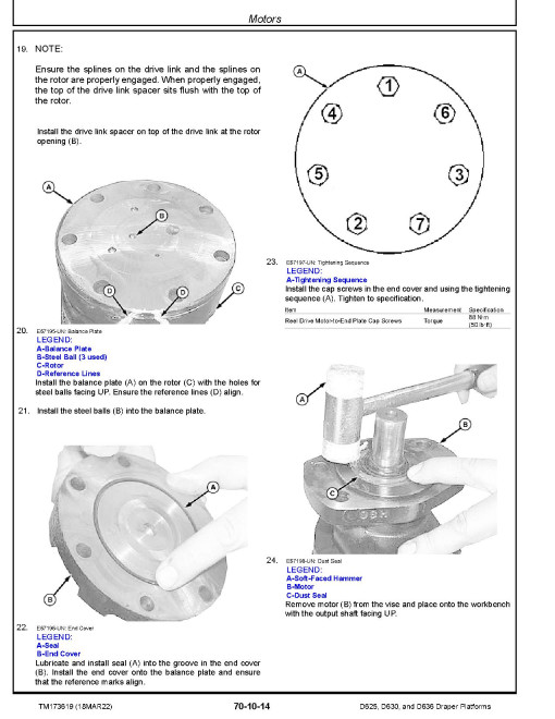 John Deere D625, D630 and D636 Draper Platforms Technical Manual (TM173619) John Deere D625, D630 and D636 Draper Platforms Technical Manual (TM173619)