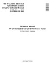 John Deere 180 E-Cut (SN from 100001) and 220 E-Cut (SN from 130001) Hybrid Walk Greens Mowers Technical Manual (TM173819)
