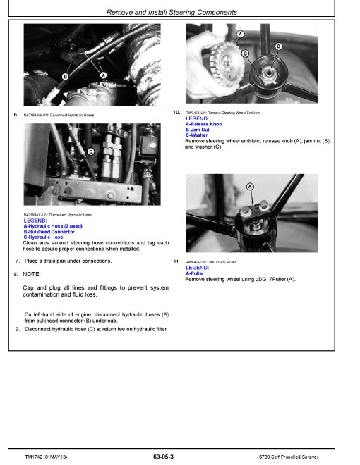 John Deere 6700 Self-Propelled Sprayers Repair Manual (TM1742) John Deere 6700 Self-Propelled Sprayers Repair Manual (TM1742)