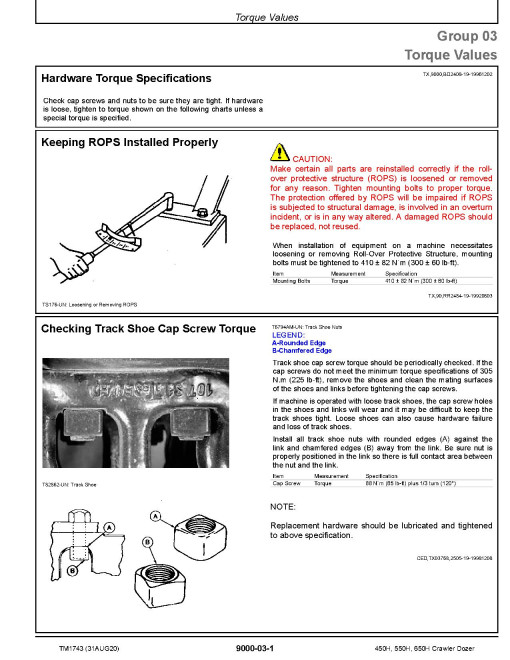 John Deere 450H, 550H and 650H Crawler Dozers Operation and Test Manual (TM1743) John Deere 450H, 550H and 650H Crawler Dozers Operation and Test Manual (TM1743)