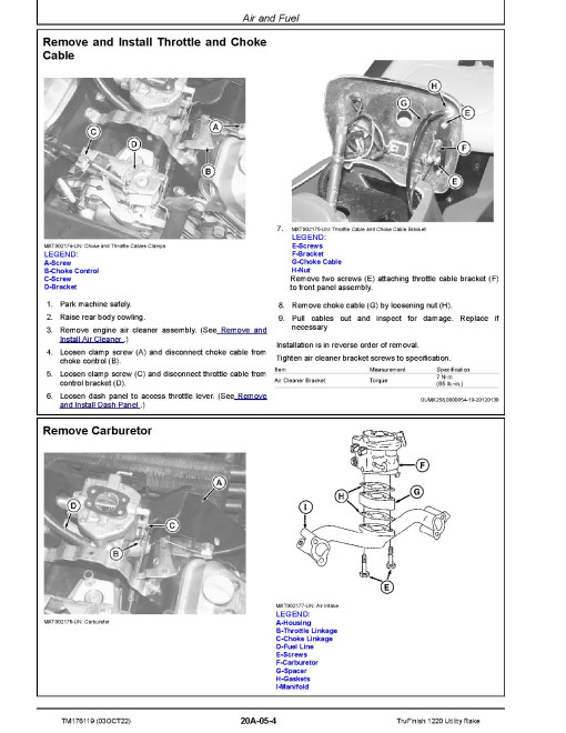 John Deere 1220 TruFinish (SN: 010001-) Utility Rake Technical Manual (TM176119) John Deere 1220 TruFinish (SN: 010001-) Utility Rake Technical Manual (TM176119)