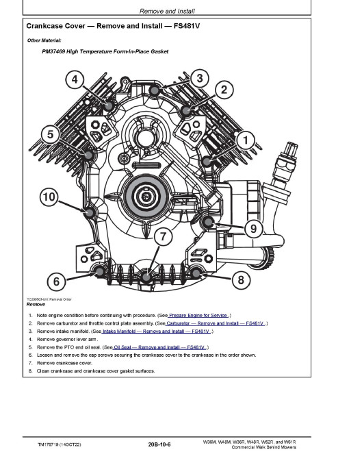 John Deere W36M, W36R, W48M, W48R, W52R and W61R Commercial Walk-Behind Mowers Technical Manual (TM176719) John Deere W36M, W36R, W48M, W48R, W52R and W61R Commercial Walk-Behind Mowers Technical Manual (TM176719)