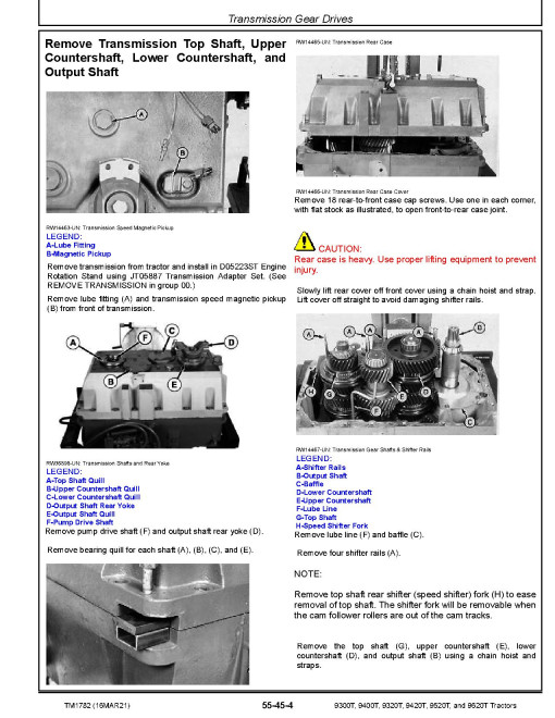 John Deere 9300T, 9320T, 9400T, 9420T, 9520T and 9620T Tracked Tractors Repair Manual (TM1782) John Deere 9300T, 9320T, 9400T, 9420T, 9520T and 9620T Tracked Tractors Repair Manual (TM1782)