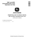 John Deere 350C and 400C Articulated Dump Trucks Operation and Test Manual (TM1789)