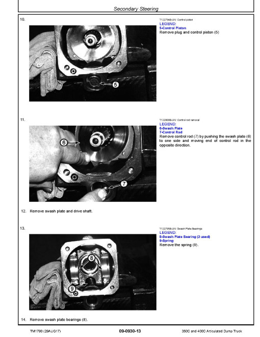John Deere 350C and 400C Articulated Dump Trucks Repair Manual (TM1790)