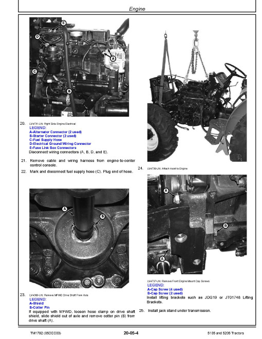 John Deere 5105 and 5205 Tractors Technical Manual (TM1792) John Deere 5105 and 5205 Tractors Technical Manual (TM1792)