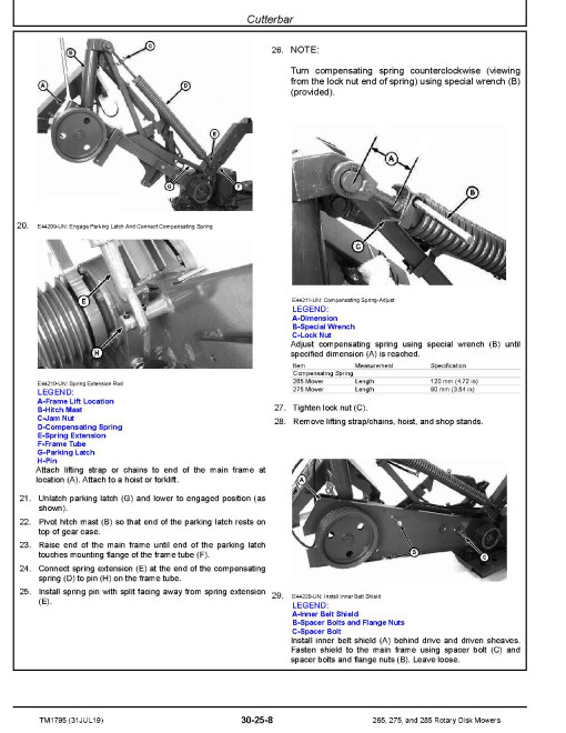 John Deere 265, 275 and 285 Rotary Disk Mowers Technical Manual (TM1795) John Deere 265, 275 and 285 Rotary Disk Mowers Technical Manual (TM1795)