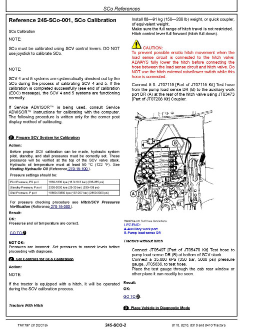 John Deere 8110, 8210, 8310 and 8410 Tractors Operation and Test Manual (TM1797) John Deere 8110, 8210, 8310 and 8410 Tractors Operation and Test Manual (TM1797)