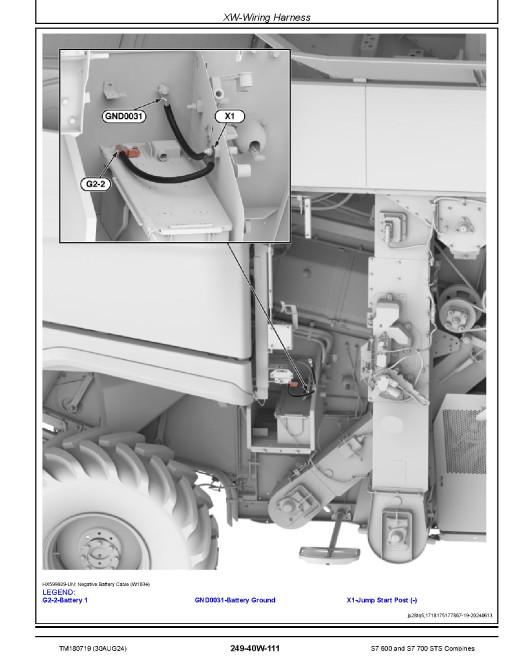 John Deere S7 600 and S7 700 STS (MY2025-2026) Combines Diagnostic Manual (TM180719)