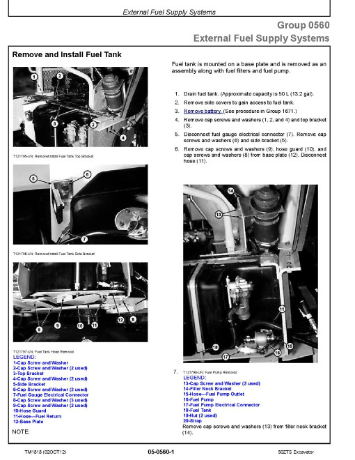 John Deere 50ZTS Compact Excavators (Metric) Repair Manual (TM1818) John Deere 50ZTS Compact Excavators (Metric) Repair Manual (TM1818)