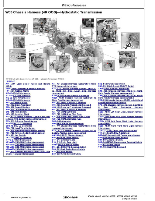 John Deere 4044M, 4044R, 4052M, 4052R, 4066M, 4066R and 4075R Compact Tractors (SN: PR000001-) Technical Manual (TM181819)