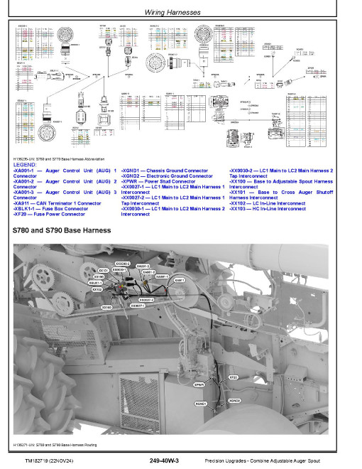 John Deere Combine Adjustable Auger Spout Precision Upgrades Technical Manual (TM182719)