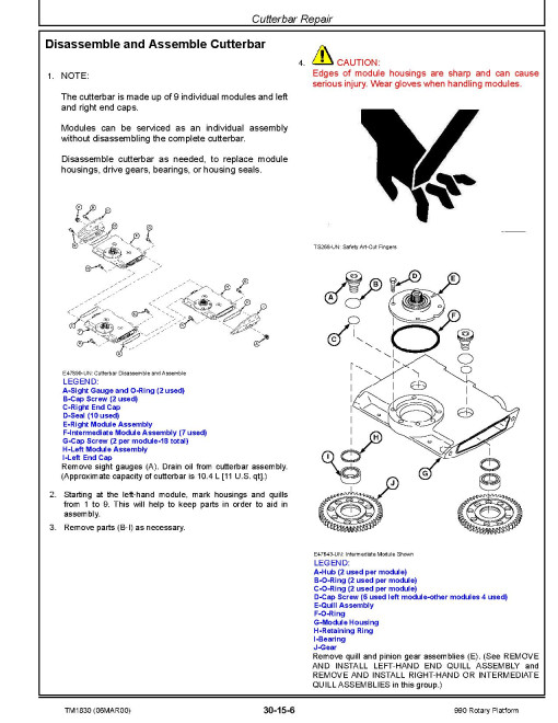 John Deere 990 Rotary Platforms Technical Manual (TM1830) John Deere 990 Rotary Platforms Technical Manual (TM1830)