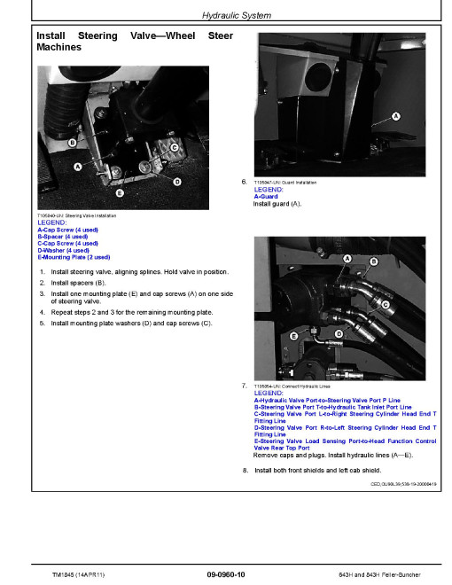John Deere 643H and 843H Wheeled Feller Bunchers Repair Manual (TM1845) John Deere 643H and 843H Wheeled Feller Bunchers Repair Manual (TM1845)