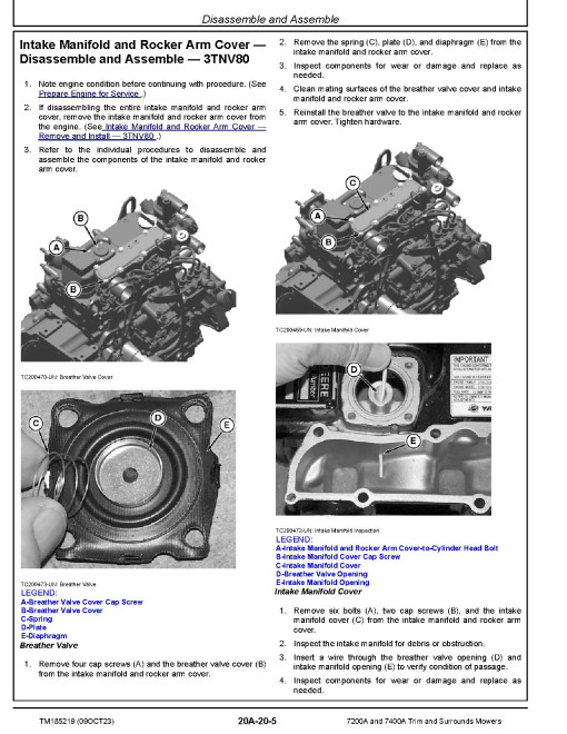 John Deere 7200A and 7400A (SN from 110001) Trim and Surrounds Mowers Technical Manual (TM185219)