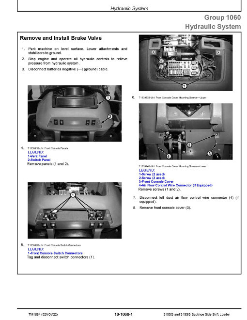 John Deere 310SG and 315SG Side Shift Backhoe Loaders Repair Manual (TM1884) John Deere 310SG and 315SG Side Shift Backhoe Loaders Repair Manual (TM1884)
