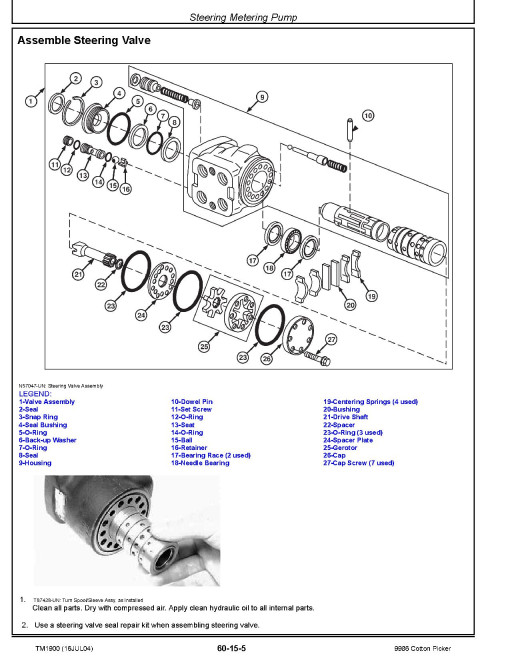John Deere 9986 (SN. from 016001) Cotton Pickers Repair Manual (TM1900) John Deere 9986 (SN. from 016001) Cotton Pickers Repair Manual (TM1900)