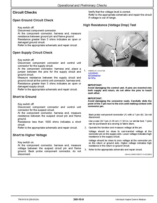 John Deere Individual Nozzle Control Modular System Diagnostic Technical Manual (TM191519)