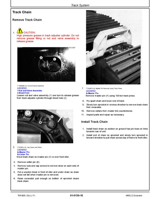 John Deere 450C LC Crawler Excavators Repair Manual (TM1925) John Deere 450C LC Crawler Excavators Repair Manual (TM1925)