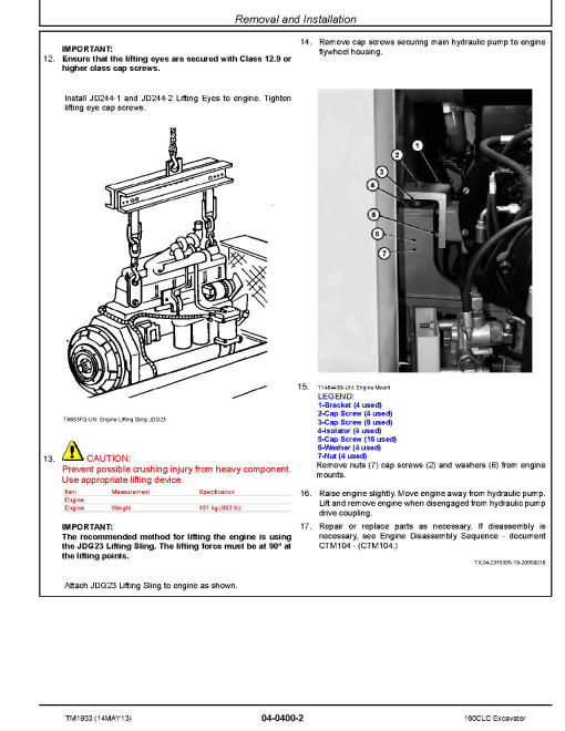 John Deere 160C LC Crawler Excavators Repair Manual (TM1933) John Deere 160C LC Crawler Excavators Repair Manual (TM1933)