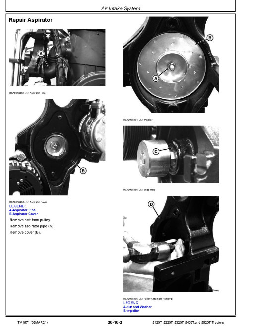 John Deere 8120T, 8220T, 8320T, 8420T and 8520T Tracked Tractors Repair Manual (TM1971) John Deere 8120T, 8220T, 8320T, 8420T and 8520T Tracked Tractors Repair Manual (TM1971)