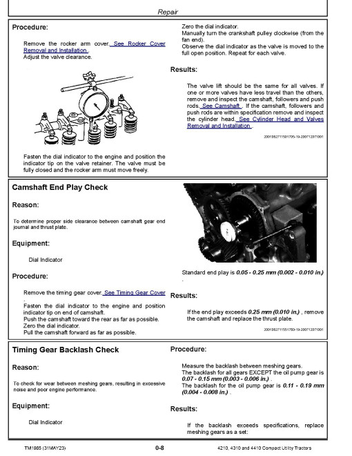 John Deere 4210, 4310 and 4410 Compact Utility Tractors Technical Manual (TM1985) John Deere 4210, 4310 and 4410 Compact Utility Tractors Technical Manual (TM1985)