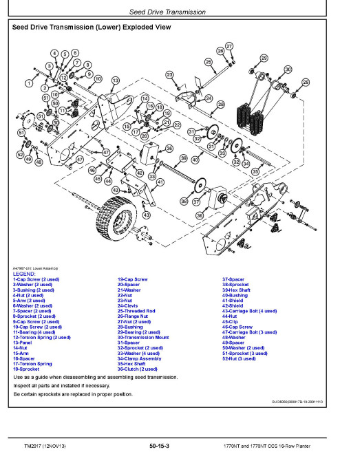 John Deere 1770NT and 1770NT CCS 16-Row Planters (SN. up to 740100) Repair Manual (TM2017) John Deere 1770NT and 1770NT CCS 16-Row Planters (SN. up to 740100) Repair Manual (TM2017)