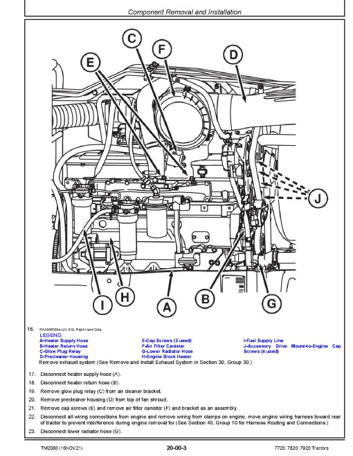 John Deere 7720, 7820 and 7920 Tractors Repair Manual (TM2080) John Deere 7720, 7820 and 7920 Tractors Repair Manual (TM2080)