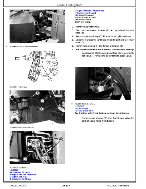 John Deere 7720, 7820 and 7920 Tractors Repair Manual (TM2080) John Deere 7720, 7820 and 7920 Tractors Repair Manual (TM2080)