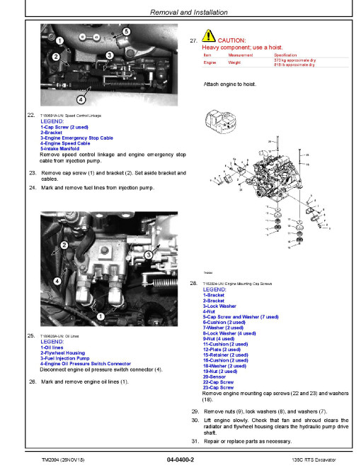 John Deere 135C RTS Crawler Excavators Repair Manual (TM2094) John Deere 135C RTS Crawler Excavators Repair Manual (TM2094)