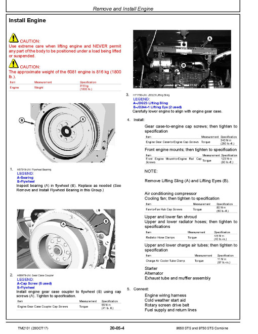 John Deere 9650 STS (SN. from 695501) and 9750 STS (SN. from 695601) Combines Repair Manual (TM2101) John Deere 9650 STS (SN. from 695501) and 9750 STS (SN. from 695601) Combines Repair Manual (TM2101)