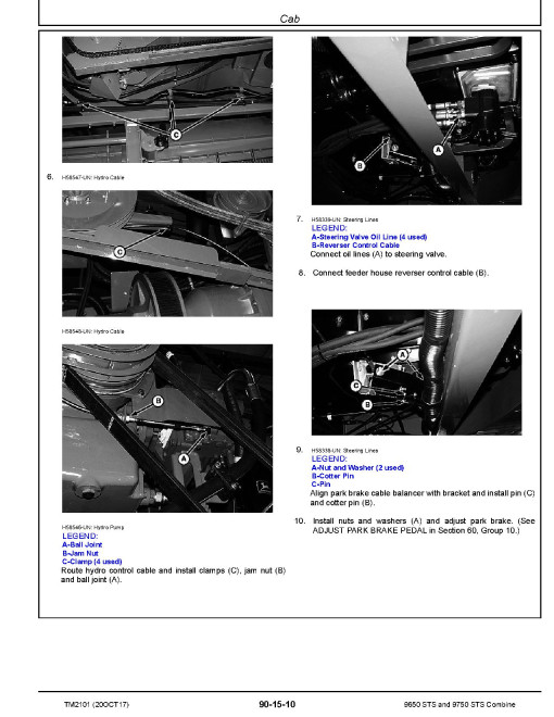 John Deere 9650 STS (SN. from 695501) and 9750 STS (SN. from 695601) Combines Repair Manual (TM2101) John Deere 9650 STS (SN. from 695501) and 9750 STS (SN. from 695601) Combines Repair Manual (TM2101)