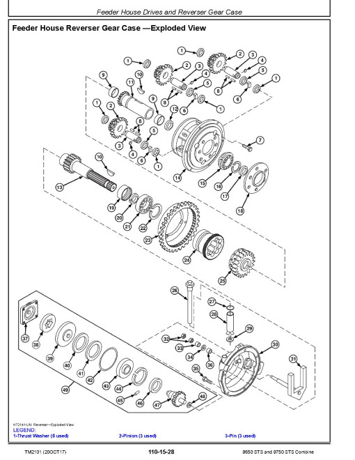 John Deere 9650 STS (SN. from 695501) and 9750 STS (SN. from 695601) Combines Repair Manual (TM2101) John Deere 9650 STS (SN. from 695501) and 9750 STS (SN. from 695601) Combines Repair Manual (TM2101)